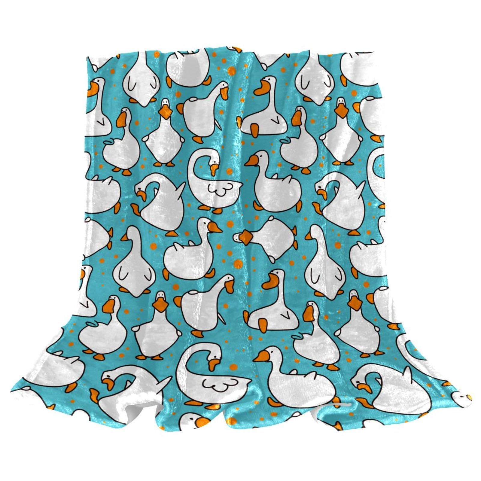 Couverture polaire oiseau de l'oie plaid chaud douce pour lits canapés chaises 150x130