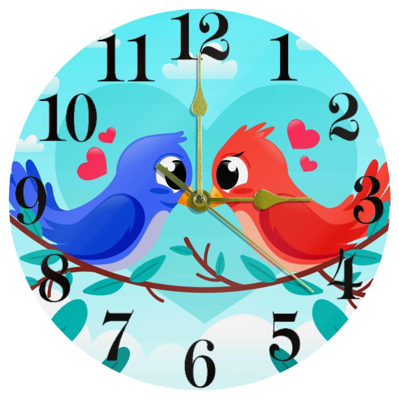 Horloge murale ronde oiseaux, le cadeau idéal pour une crémaillère