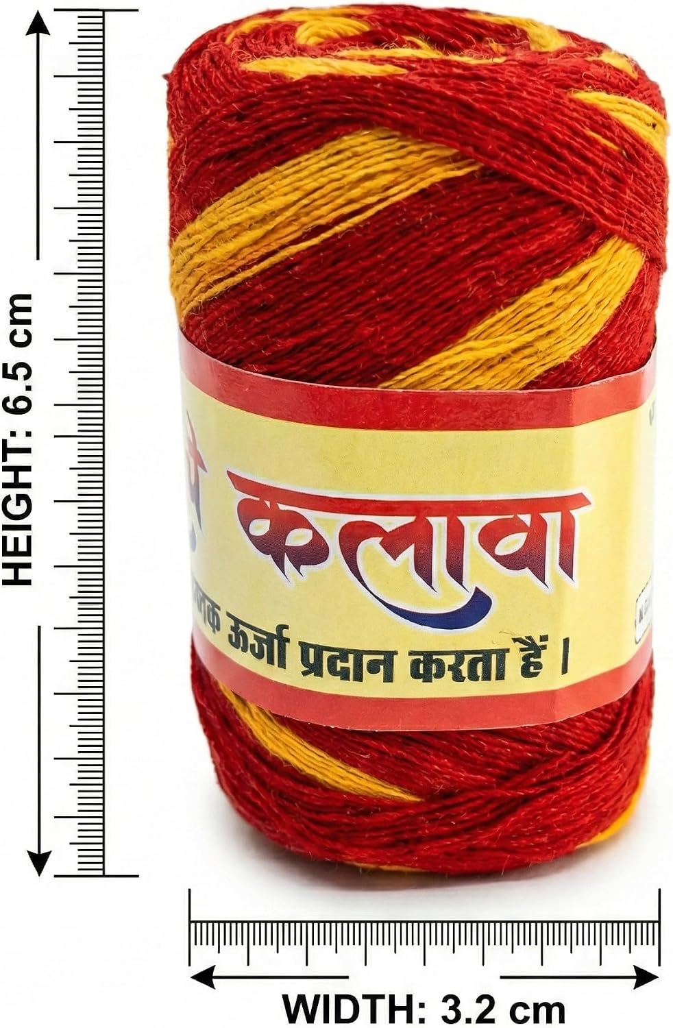 Kalava Moli Mauli Sacred Hindu Ritual Thread – 100% Cotton Red & Yellow Wrist Band for Puja, Havan, and Festivals (Pack of 4 Rolls)