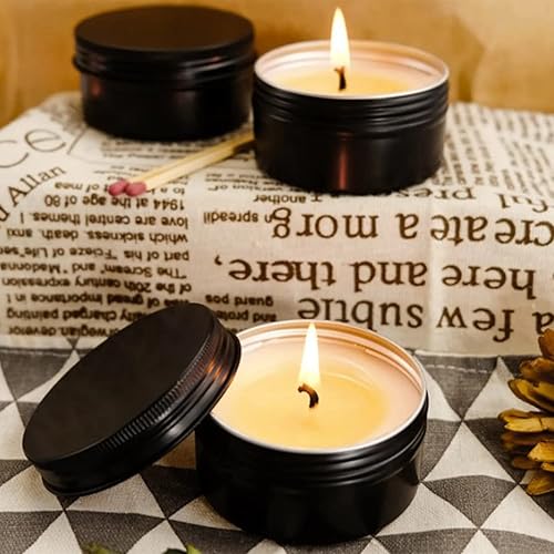 Vista 100 de Othmro Latas redondas de aluminio para tapas de metal, con tapa de rosca de 2.0 fl oz/2 onzas, 2.677 x 0.984 in (D* H) contenedores de aluminio