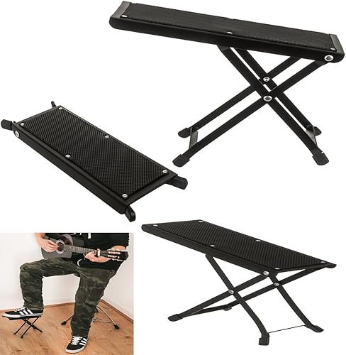 Verstellbare zusammenklappbare Gitarren-FuAYbank aus Metall zum A ben mit akustischen und elektrischen Gitarren Verstellbare zusammenklappbare Gitarren-FuAYbank aus Metall zum A ben mit akustischen und elektrischen Gitarren