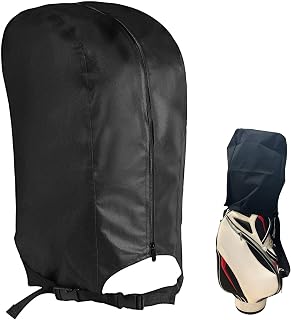 East Leaf キャディバッグ フードカバー ゴルフバッグカバー 8.5〜9.5型対応 雨よけ ホコリよけ 保管用 予備用 バックル固定 汎用タイプ 黒