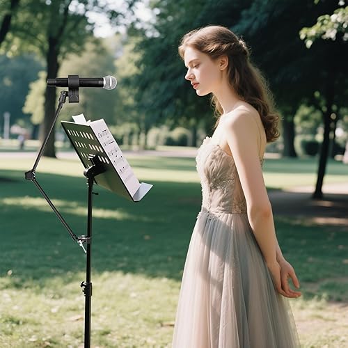 Miniatura 3 de Soporte para micrófono, 21.5 pulgadas de largo, flexible, ajustable, brazo mágico, súper abrazadera de cangrejo, clip de micrófono de 38"-16 a