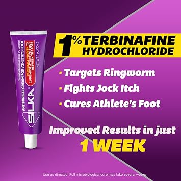 Silka Ultimate Foot Care Kit, Athlete's Foot Spray 4.6 Oz, Ringworm & Jock Itch Cream 1 Oz, Toenail Fungus Treatment 0.45 Fl Oz & Foot Powder 6 Oz, Solution for Athletes Foot, Nail Fungus & Foot Odor