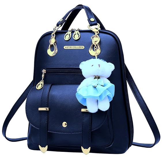 ASTIR COLLEEN Women/Girls PU Leather Backpack (Teddy)