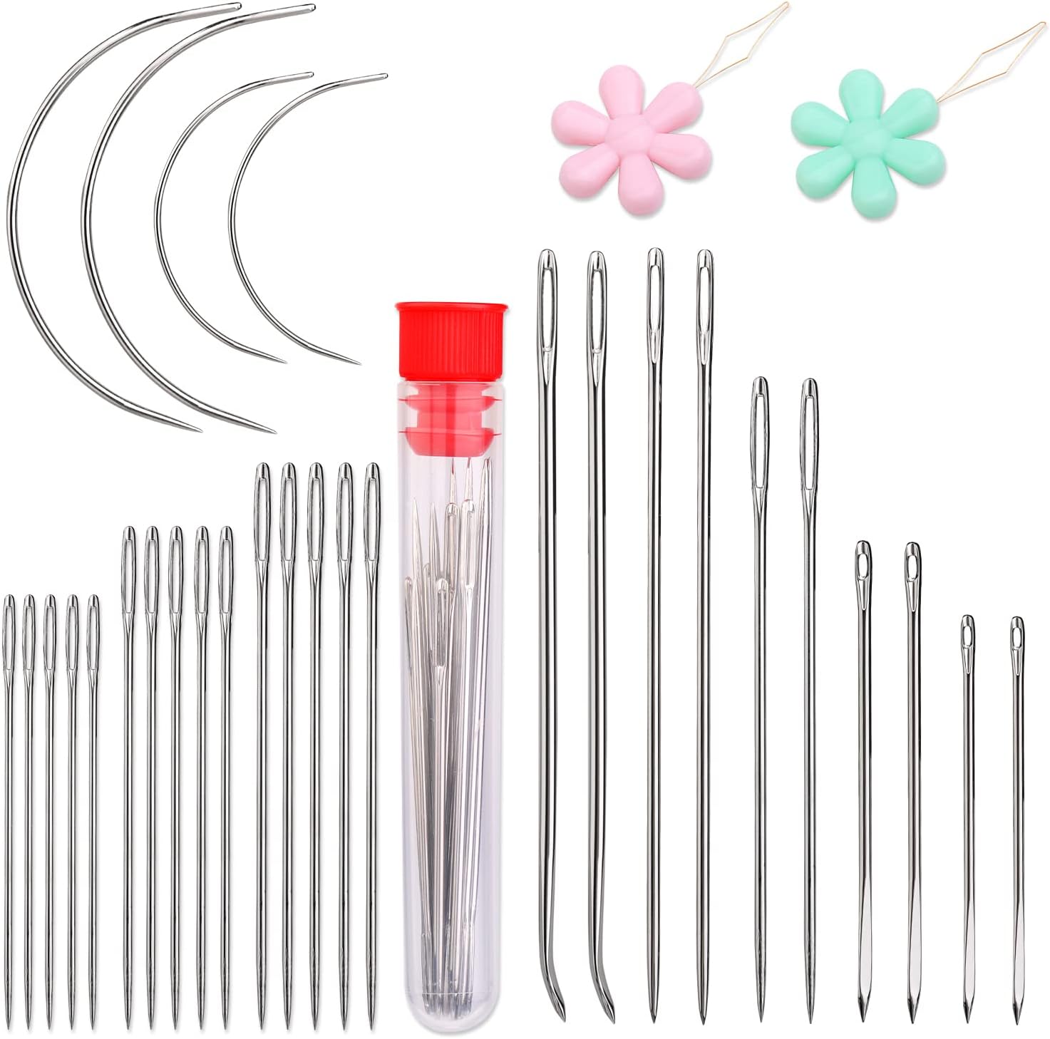 29PCS Heavy Duty Hand Sewing Needles Set, Hand Quilting