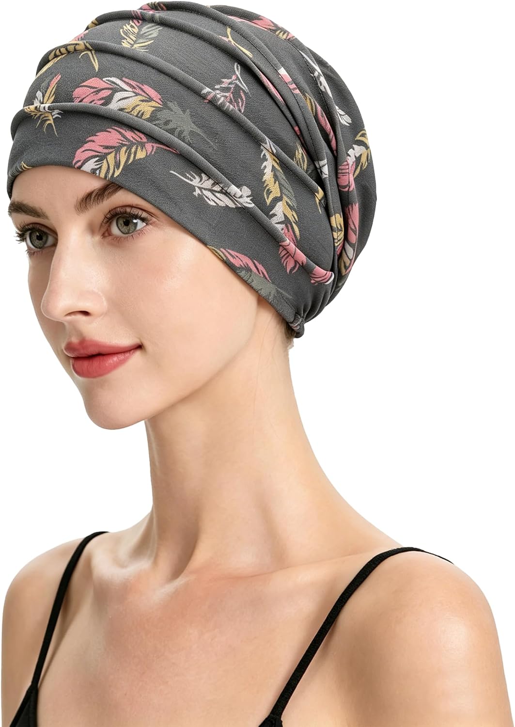 ZLYC Chemo Headwear Slouchy Beanie Hat for Women Thin Lightweight Skull Cap image 4