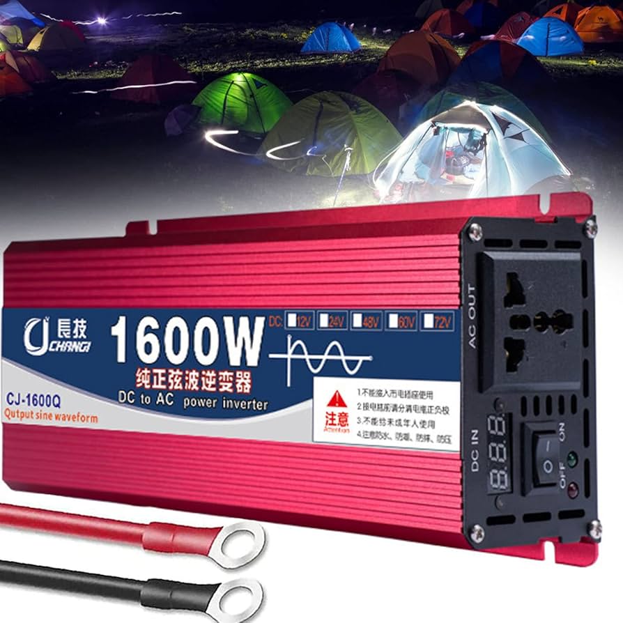 Amazon.com: Pure Sine Wave Power Inverter DC 12V/24V to AC 110V