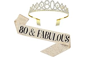 80 & Fabulous Sash and Tiara: Celebrate the Golden Years in Style
