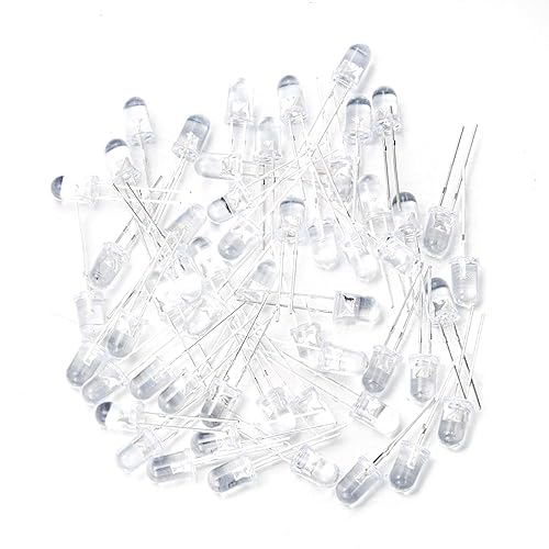 Miniatura 19 de CHANZON 100 unids 0.118 in blanco LED diodo luces (transparente redondo transparente DC 3V 20mA) iluminación brillante lámparas electrónica B)