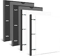 Vista 25 de INFUN Carpeta telescópica de 3 anillas, 4 unidades, carpeta redonda flexible con cubierta frontal personalizable y bolsillo transparente