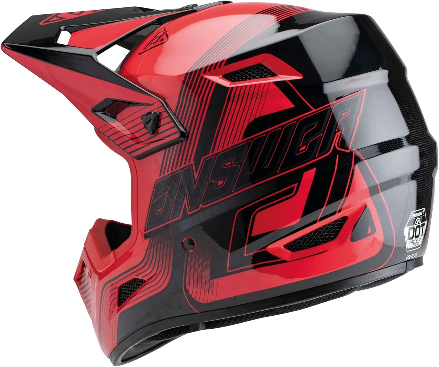 Answer Racing 447765 A23 AR1 Vendetta Helmet: Red/Black, Youth L