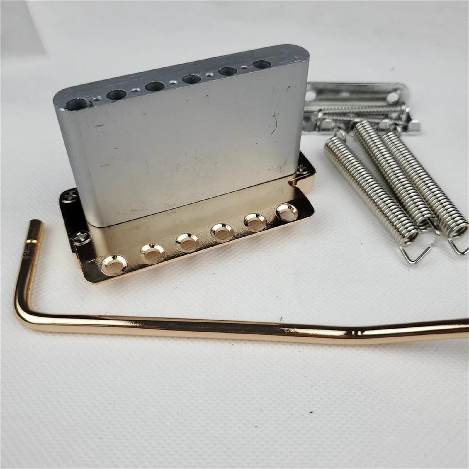 Ponte Per Chitarra Chitarra Elettrica Fissa 6 Viti ST Tremolo Vibrato Bridge Gold