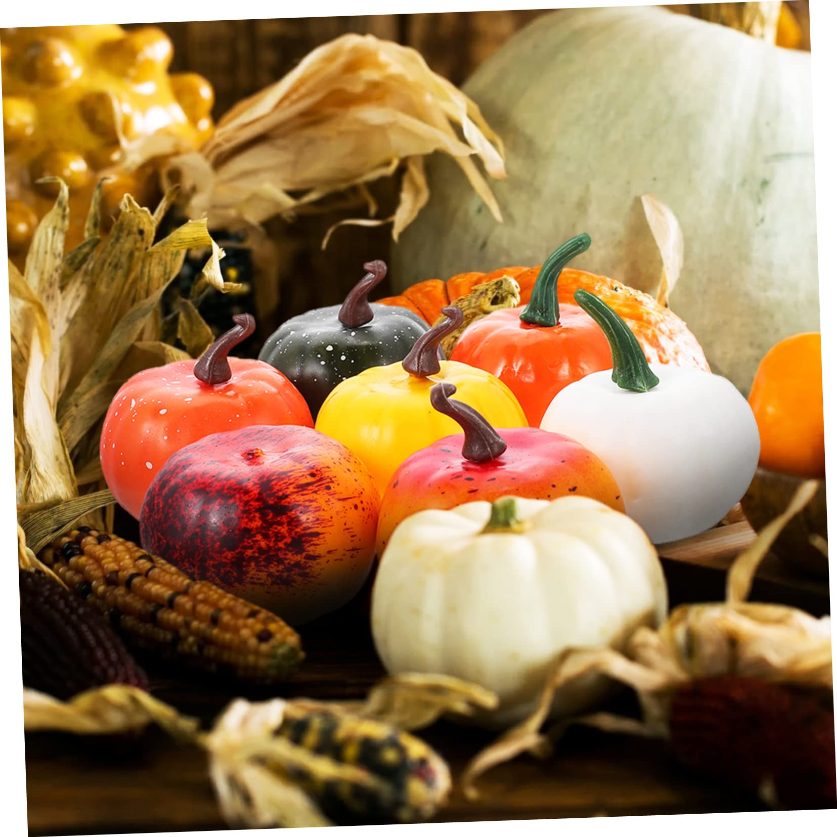Zerodeko 5 Set Zucca Artificiale Forniture Per La Fotografia Di Halloween Mini Zucche Finte Zucca Di Schiuma Di Halloween Falso Oggetti Di Scena Fotografici Schiuma 12 Pezzi * 5