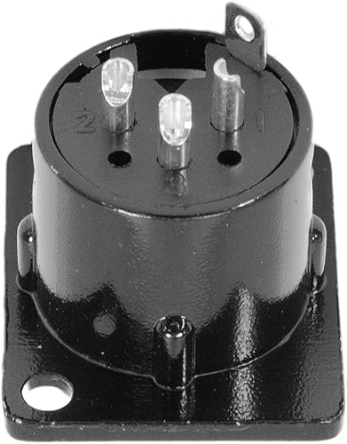 Miniatura 3 de Seismic Audio SAPT214 XLR Conector de montaje en panel macho y se adapta a los agujeros del patrón de la serie D Pro Audio