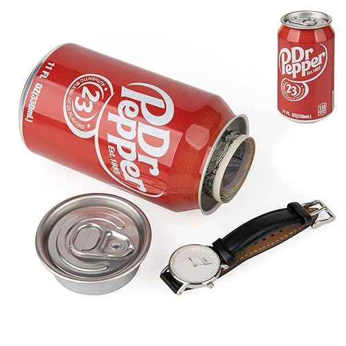 Fake Can Diversion Safes,Stash Can,Keep Your Valuables Safe,11 fl oz/ 330 ml, Red - A-Red