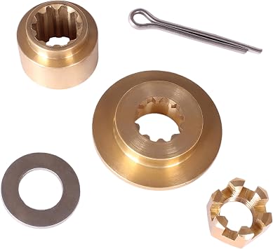 Boat Engine 57632-95J00 Stopper Propeller Bush / Thrust Washer, 57633-96300 09160-14028 Spacer, 09141-14008 Prop Nut Hardware Kit for Suzuki 25HP 30HP DF25 DF30, 5037037 5032105 for Evinrude Johnson