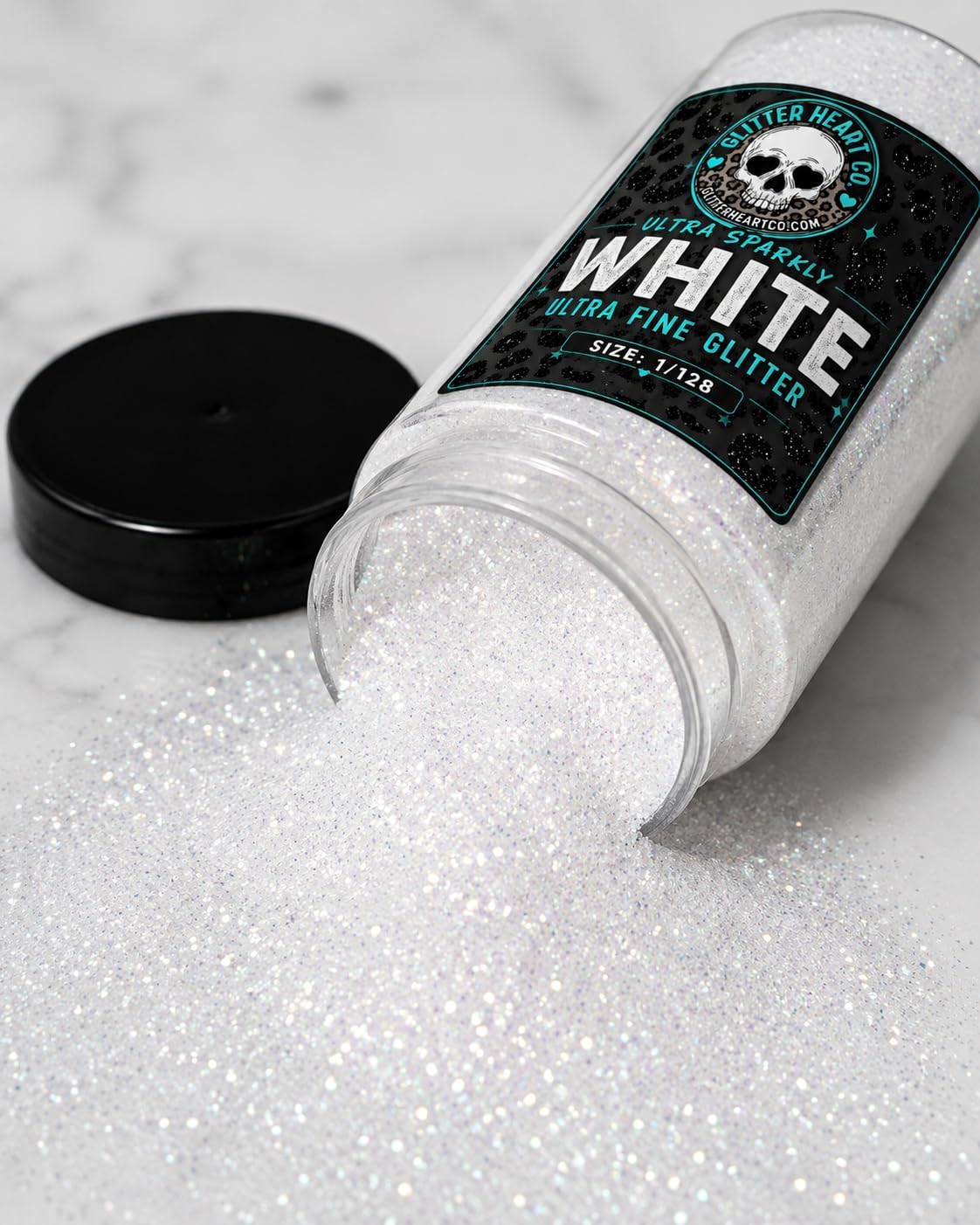 White Fine Glitter |16 OZ Glitter Powder for Tumblers | Resin | Crafts | Slime | Cosmetics | Nails | Painting | DIY Decoration