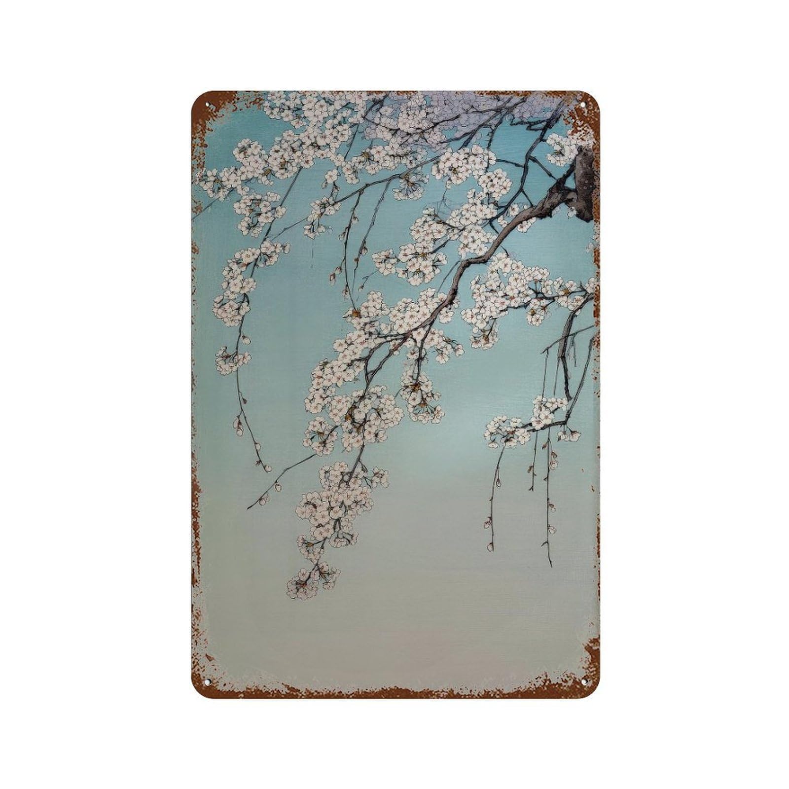 xiaoxiaoshen Cherry Blossom. Japanese Ukiyo Wall Decor Art Metal Tin Poster Modern Home Decor Art Home Bar Shop Decorations Vintage Sign 30x20cm