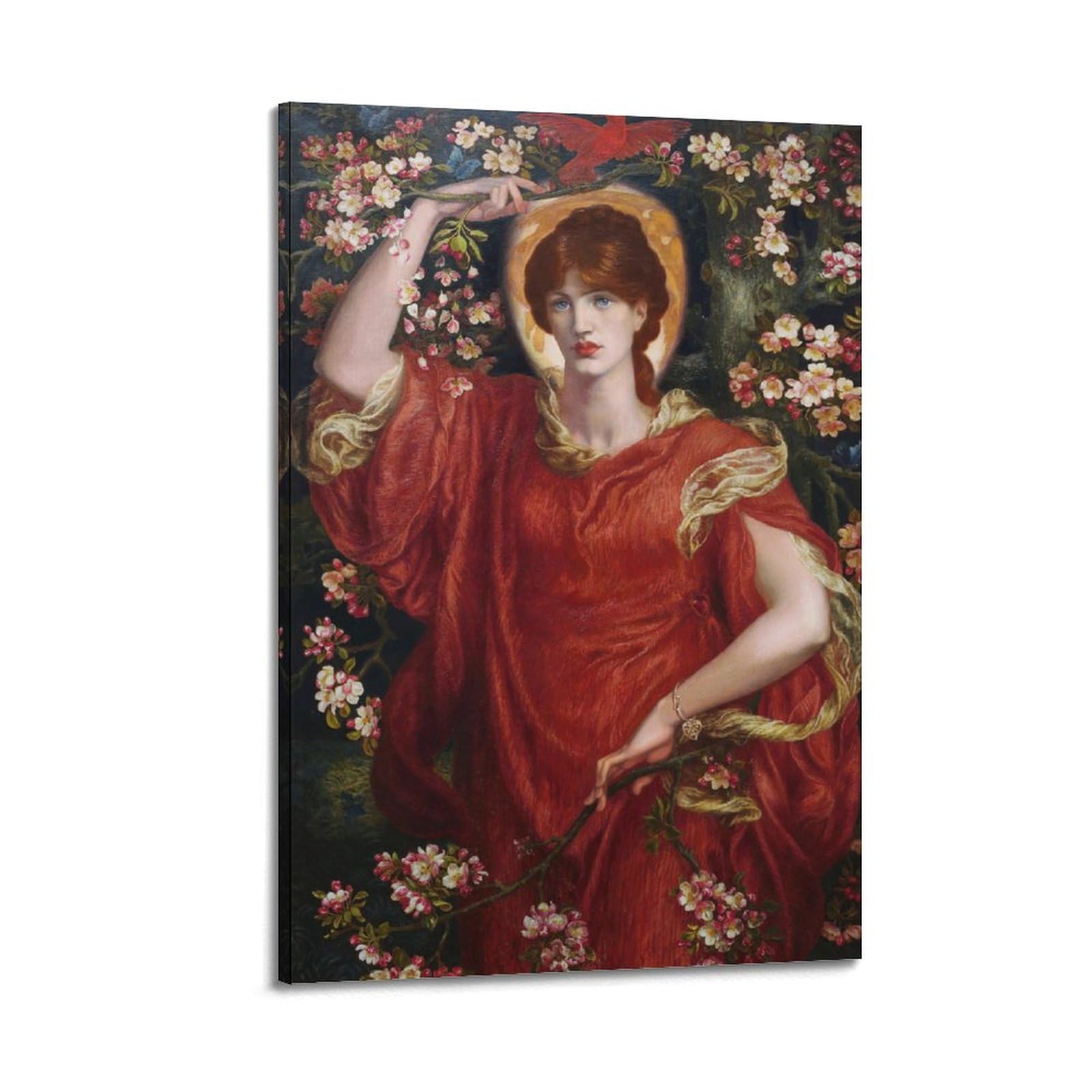 Kangzeng Frame-Style Dante Gabriel Rossetti Painter Works (Elegia Di Madonna Fiammetta) Art Posters Art Canvas Decor Wall Print Photo Home Modern Decoratives 20X30inch(50X75cm)