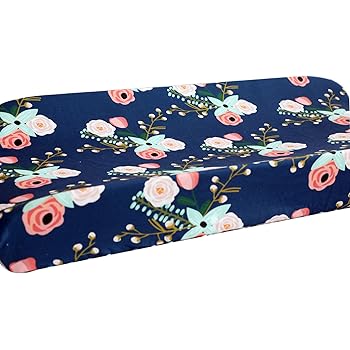 floral changing pad cover