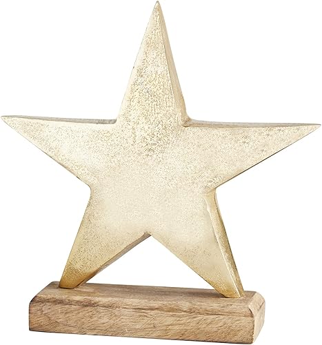 Miniatura 10 de 47th & Main Decoración de mesa navideña, mediano, estrella plateada