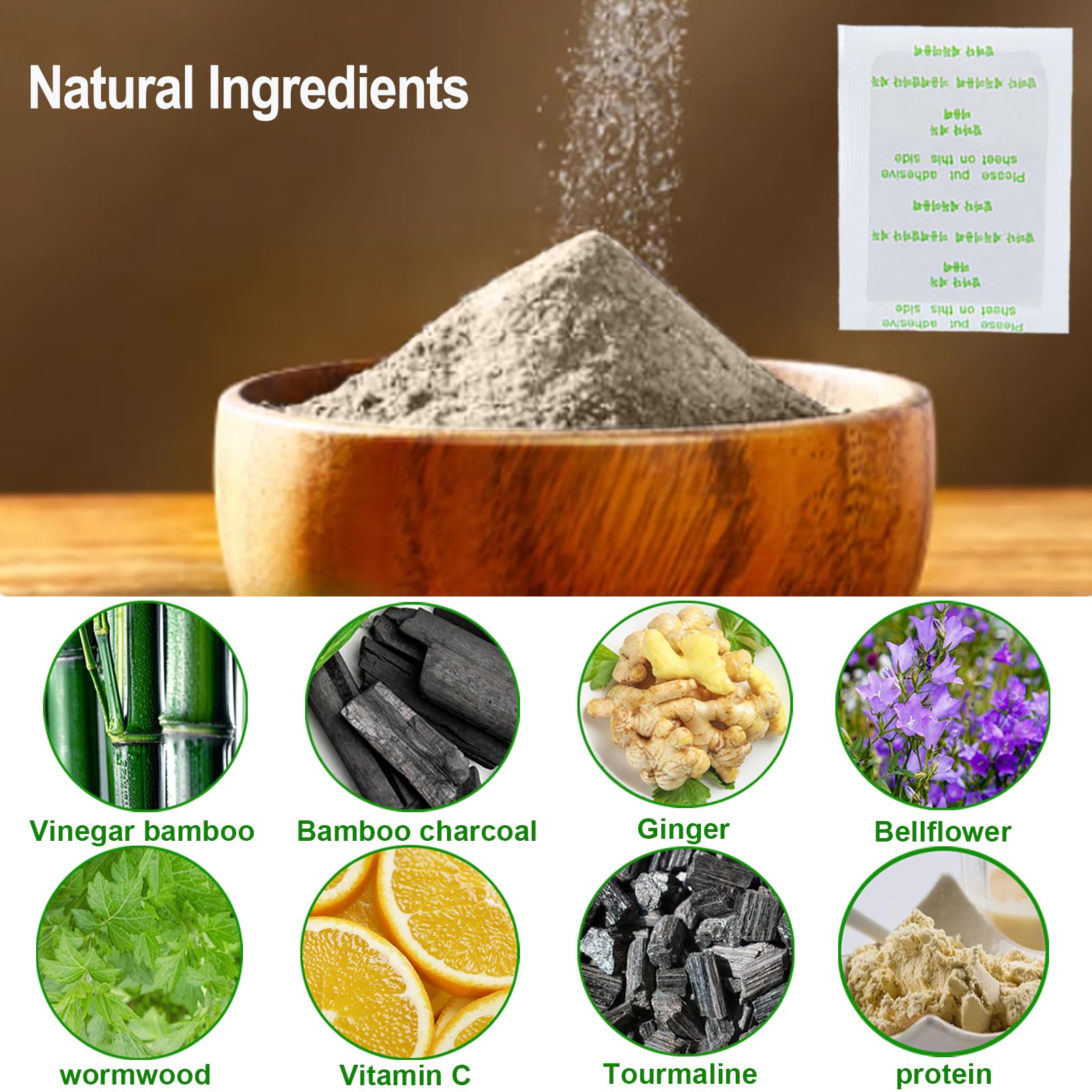 100 PCS Parches Detox para Pies - Natural Parches Desintoxicantes para Pies Detox Foot Parche para pies de limpieza profunda, Eliminar Toxinas Del Cuerpo y Mejoran el Sueño