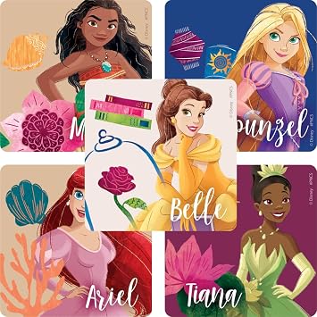 SmileMakers Disney Princess Stickers - Party Favors - 100 Per Pack
