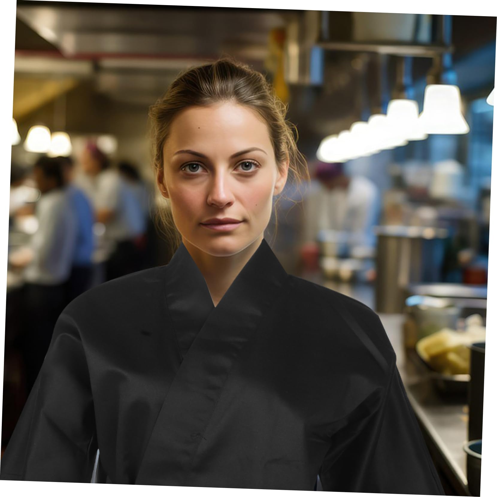 FOMIYES Divisa Cuoco Giapponese Giacca Chef per Sushi Bar Abito Unisex Traspirante Cappotto da Ristorante Design Culturale Unica per Uomo e Donna