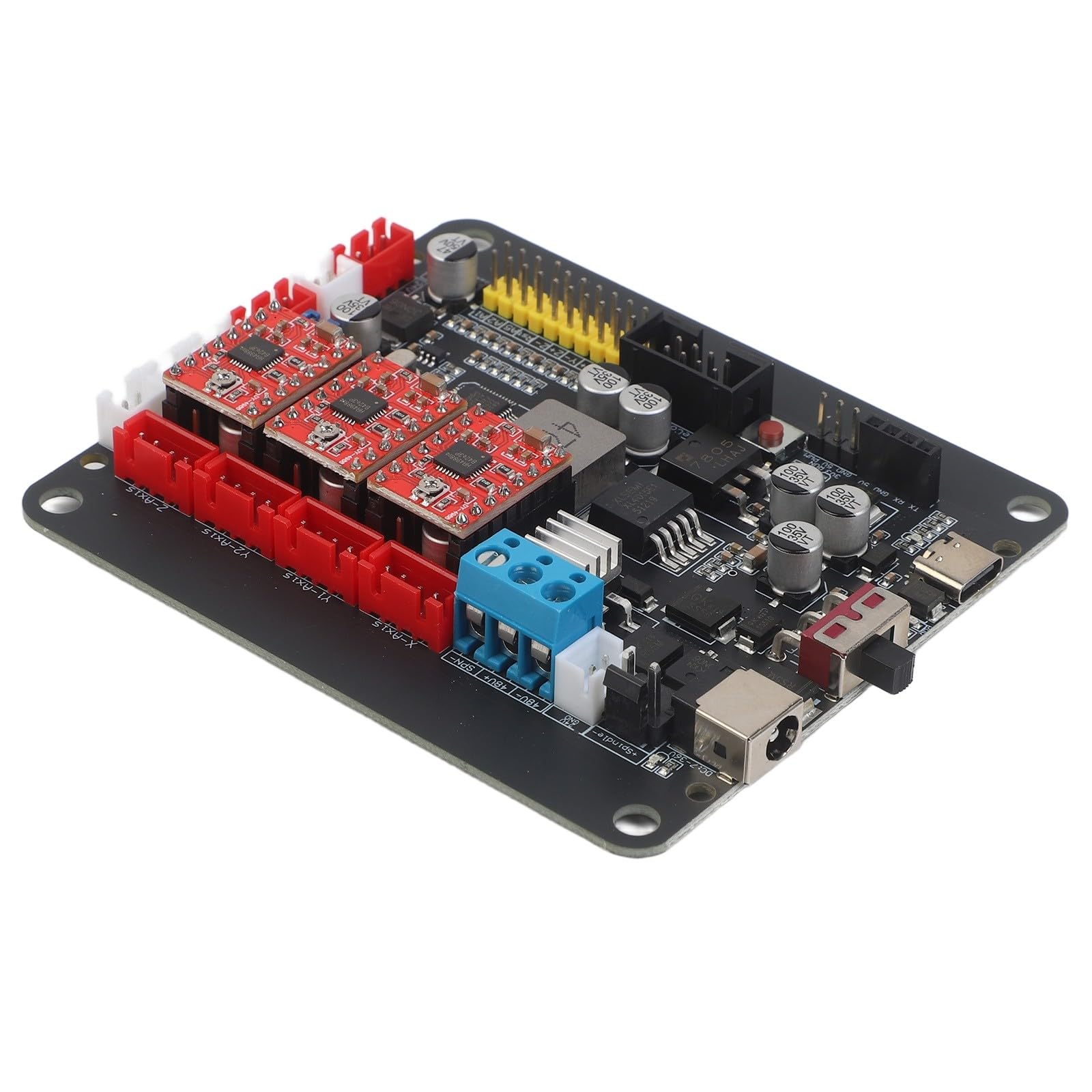 32 bits para placa controladora GRBL, controlador CNC de doble eje Y para enrutadores 3018/2418/1610 con soporte de motor paso a paso A4988 e interruptores de límite