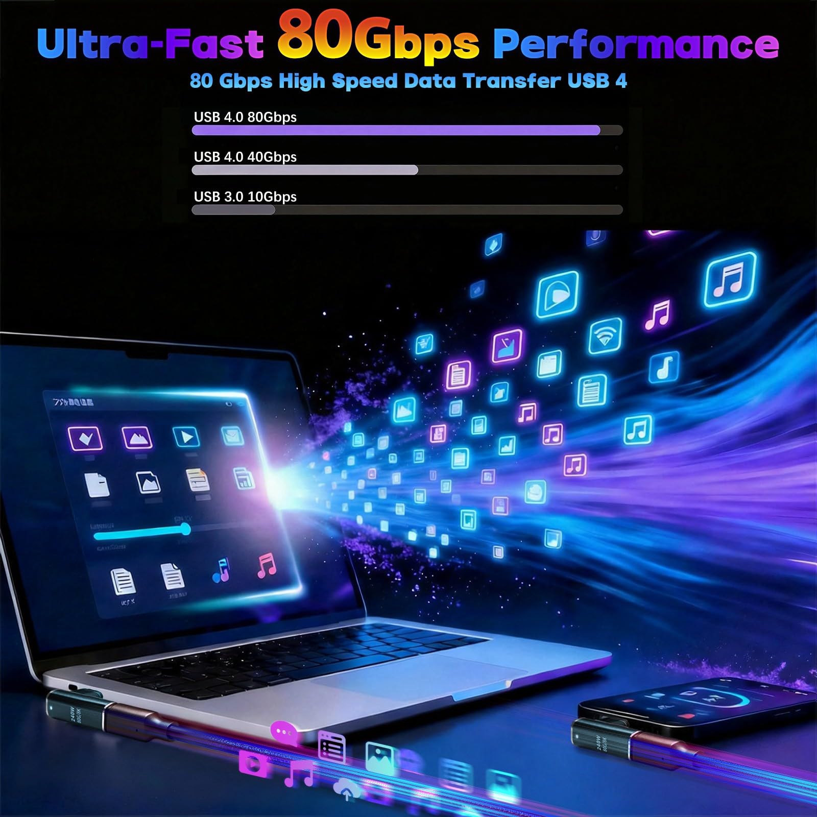 Adapter magnetyczny USB C 90 stopni - 2 sztuki 240 W USB-C adapter magnetyczny 24 pin - wtyczka magnetyczna typu c 80 Gb/s 8K szybkie ładowanie i transmisja danych do laptopa, tabletu