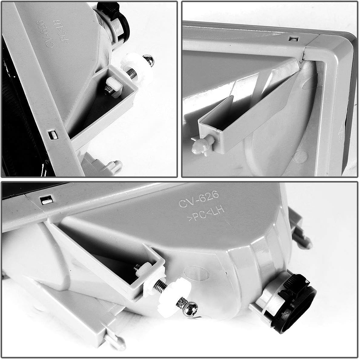 Auto Dynasty Fog Lights Assembly Compatible with 2007-2015 Chevrolet Silverado 1500 2500HD 3500HD Suburban GMC Sierra Yukon, Fog Lamps with Switch, Driver Passenger Side, Clear Lens