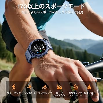 Anywise W1 Pro AI Smart Watch for Men with ChatGPT AI, GPS, Dual Band GPS, Offline Map, 1.43 inch AMOLED, Call Function, Compatible with Android/iPhone, 170+ Sport Modes, 5ATM Waterproof, 18 Day