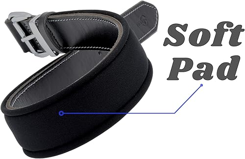 Miniatura 2 de Collar de perro de cuero curtido vegetal para perros grandes, collares de perro resistentes y de diseño de lujo (L 1.6 pulgadas de ancho para 20.5 a