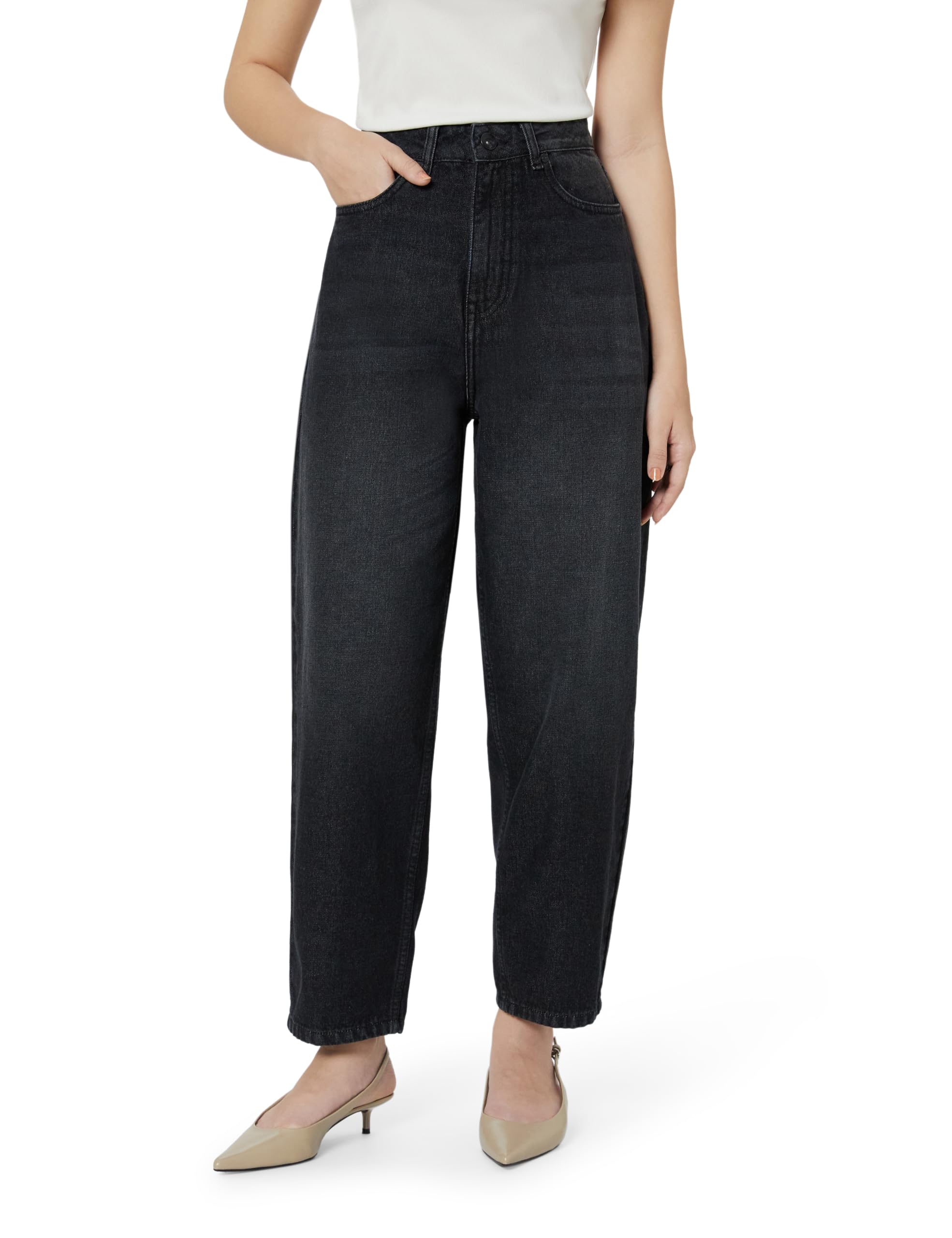 Women's Barrel Fit Denim Jeans | Tapered Balloon | High Rise | Ankle Length (Available in Plus Sizes)-image-49