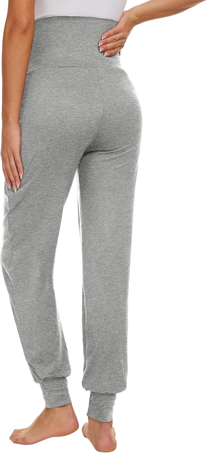 Narcissus Maternity Pants with Pockets/Stretchy Casual Workout Maternity Lounge Pants Pregnancy and Postpartum - Image 3