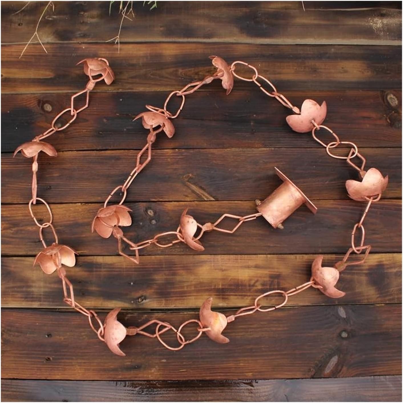 Link Rain Chain Copper Rain Chain Decoration Can Be Used in The Garden Suitable for Functional and Decorative Replacement of Drainage Gutters for Gutter (Color : G) (D)