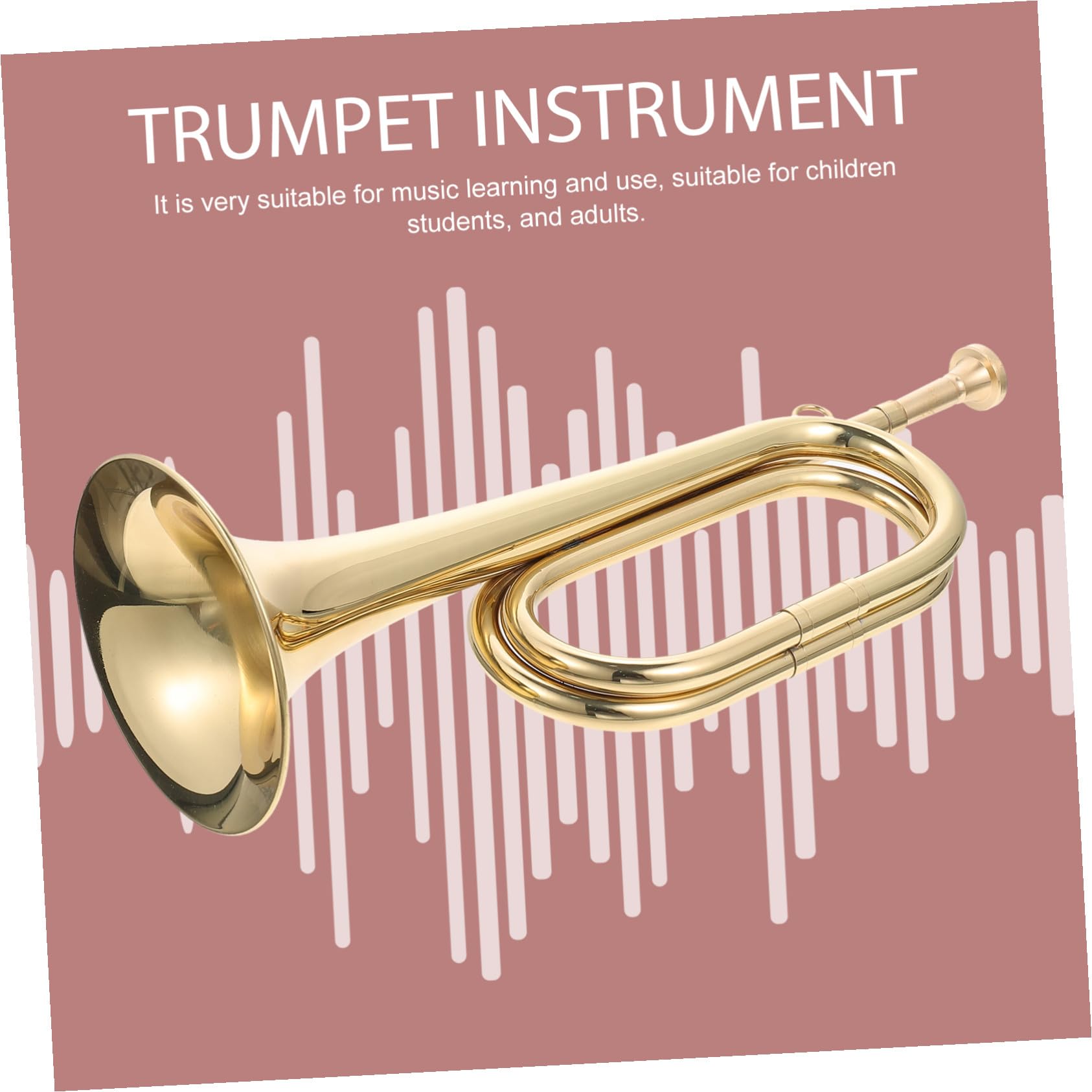Alipis Trompette en Cuivre pour Orchestre Scolaire Instrument à Vent Légère et Facile à Transporter pour Débutants et Apprentissage Musical