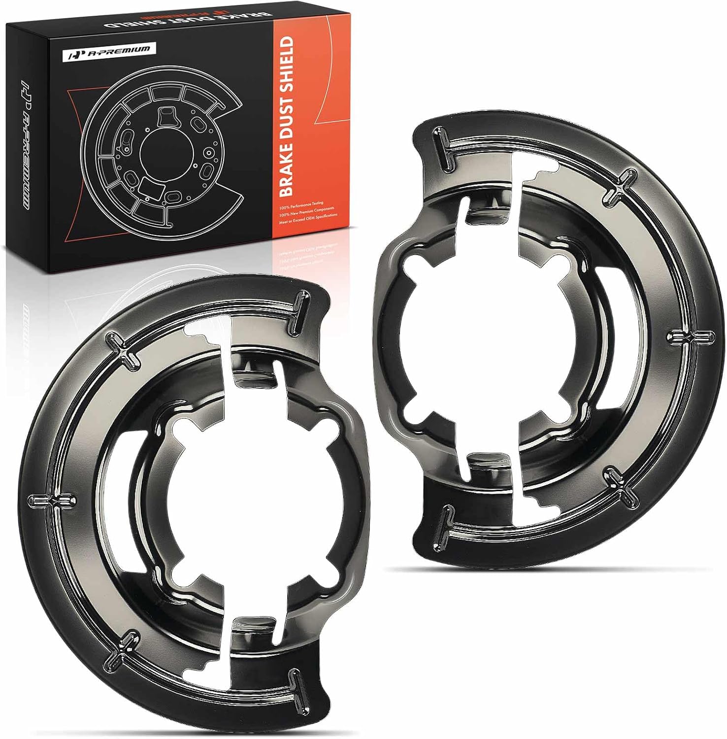 A-Premium Front Side Brake Dust Shields Compatible with Ford Models - F-250 1999, F-250 Super Duty/F-350 Super Duty/F-450 Super Duty/F-550 Super Duty 1999-2004, Excursion 2000-2005, 2-PC Set