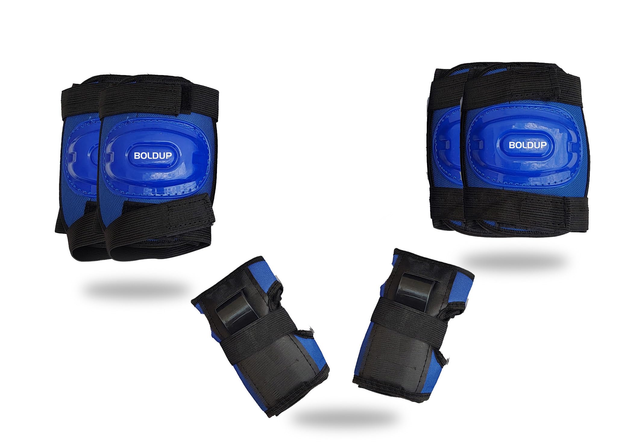 Boldup Protective Set Guard Protection kit with Knee, Elbow and Wrist Guards (Set of 6) Suitable to Kids of Age 6-15 Years for Skating, Cycling, Roller Skating (Blue) (B0DF85X25N) Amazon Price History, Amazon Price Tracker