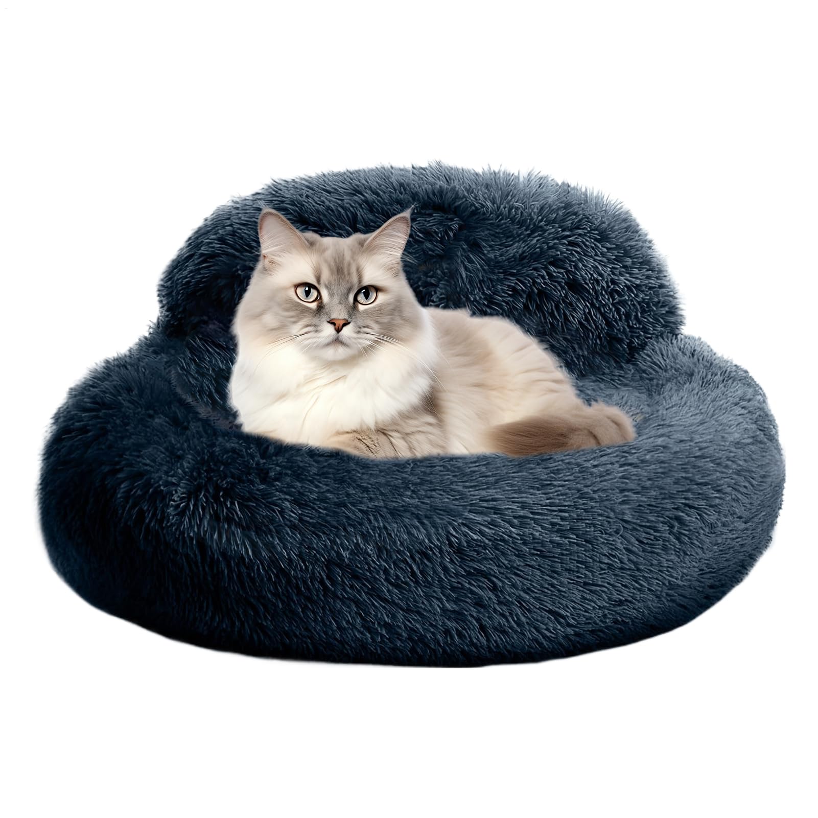 Lit apaisant pour chien stressé : la solution de repos lavable en forme de beignet