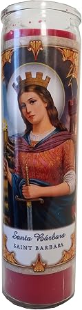 Saint Barbara Santa Barbara Red Devotional Candle