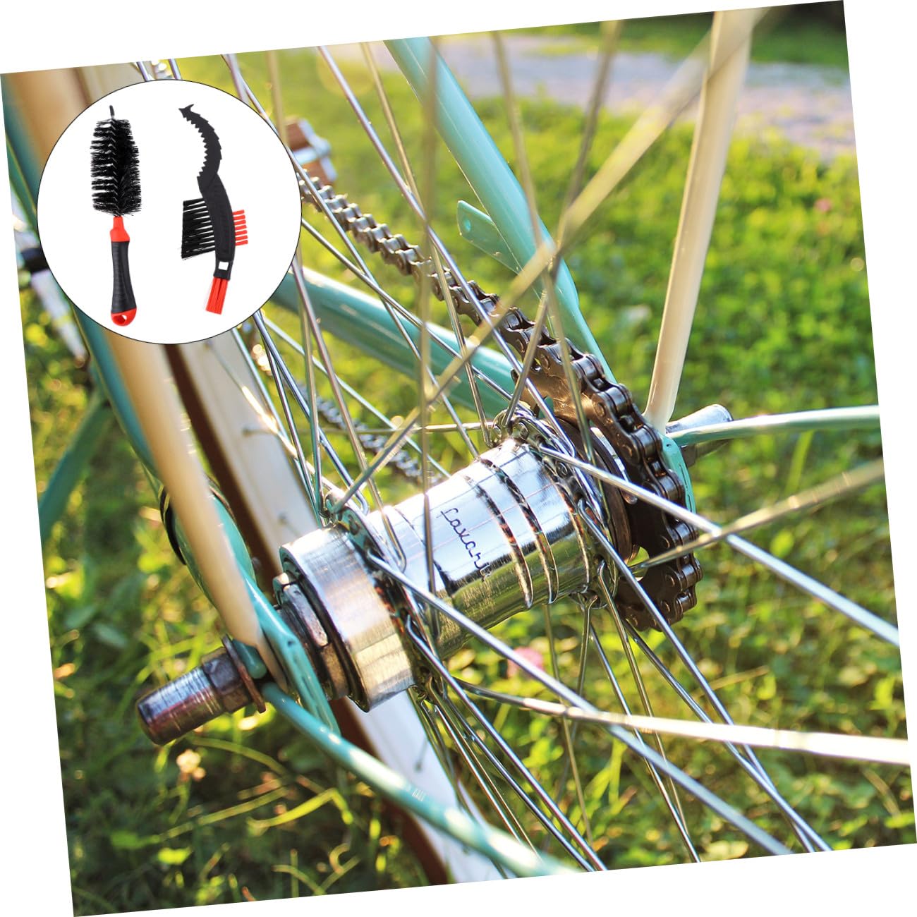 TOYANDONA 3 set Set Di Spazzole Per Pneumatici Spazzola Per Catena Di Bicicletta Pulitore Per Catena Di Bicicletta Spazzola Per La Pulizia Della Di 2 pezzi*3