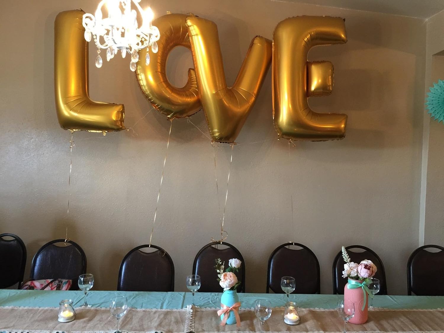 B-G Love (40 Inch) and"I do" Diamond Ring (27 Inch) Extra Large Balloon Set, Independence Day, Festival, Romantic Wedding, Bridal Shower, Anniversary, Party Decor, Vow Renewal (Golden) H007