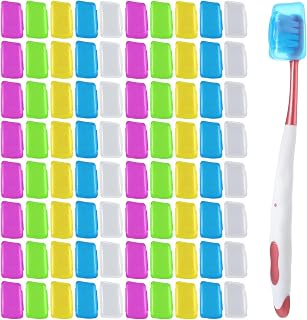 WLLHYF 150 Pack Travel Toothbrush Head Covers - Portable Caps Protectors for Home, Hotel, Outdoor, 5 Colors