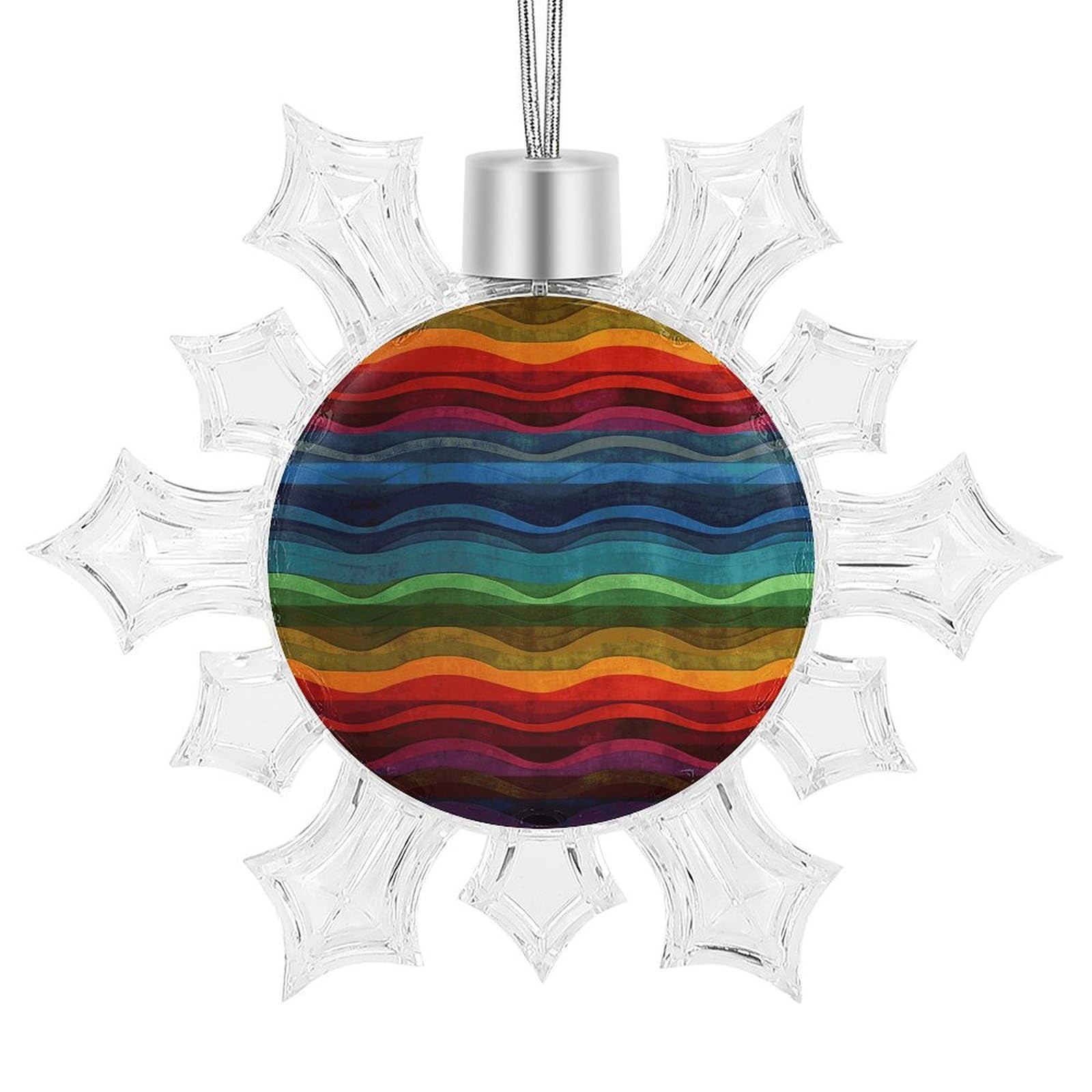 Rainbow Snowflake Decorations,Christmas Decorations，Christmas Indoor Winter Wonderland Decor，Hanging Ornaments for Xmas Tree Winter New Year Party Supplies