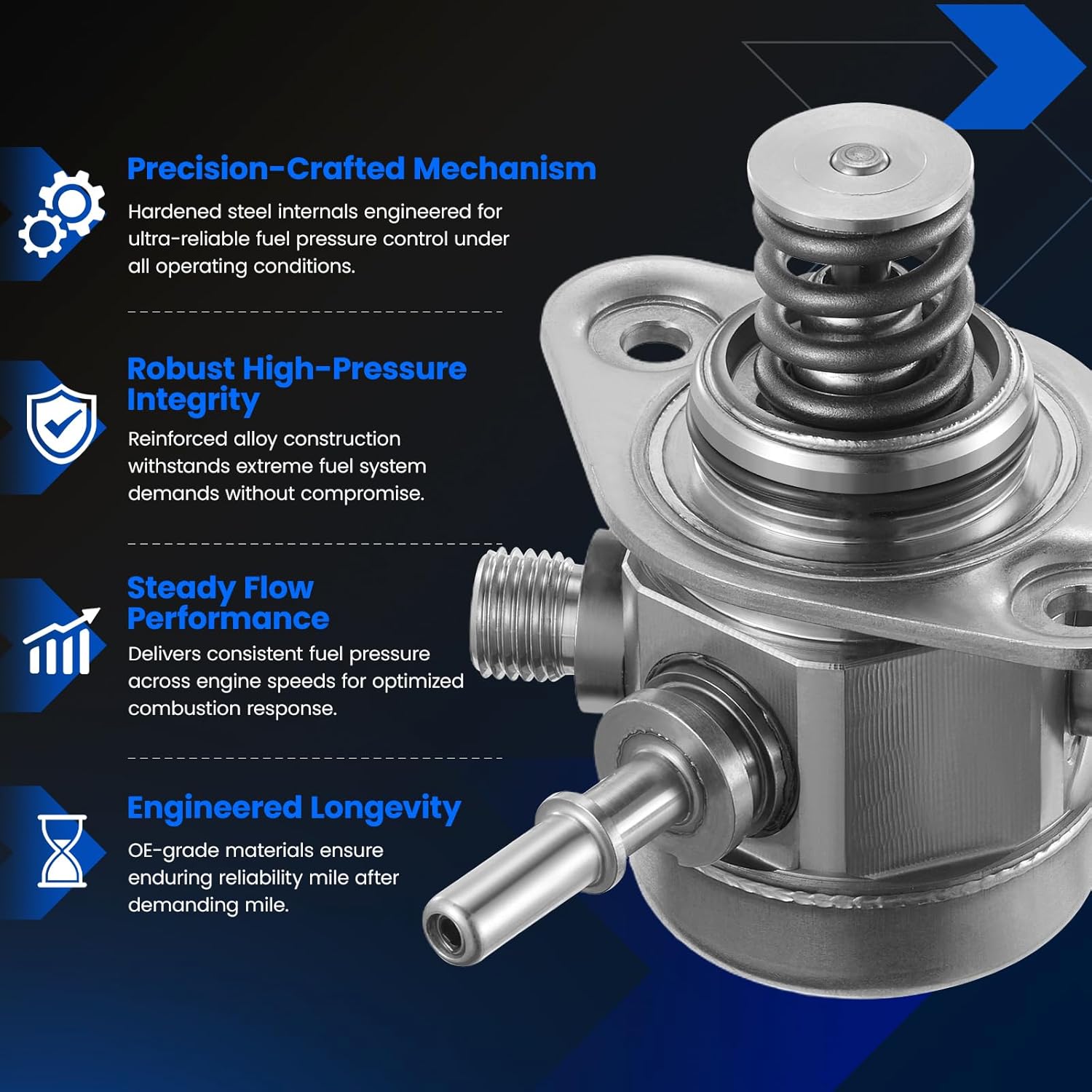HM10016 High Pressure Fuel Pump with Compatible with Hyundai 2013-2014 Santa Fe Sport, 2010-2014 Sonata, 2014 Tucson,Compatible with Kia 2011-2013 Optima, 2012-2014 Sorento, 2011-2013 Sportage
