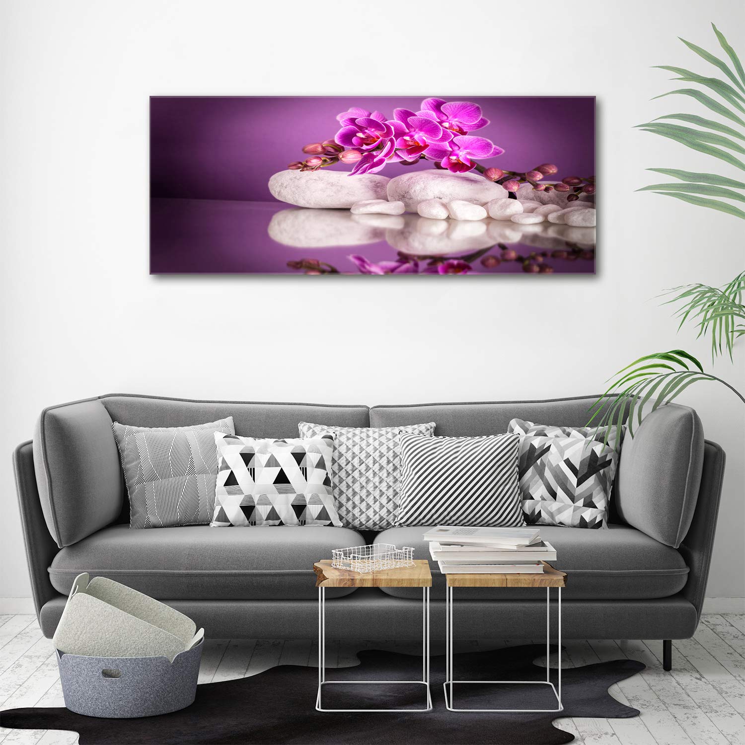 Tulup Tableau Murale Impression Sous Verre 125x50 Pétales De Rose