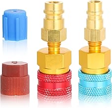 BOXOB R1234YF Coupler Kit, R1234YF to R134A Adapter, High/Low Side Quick Coupler, Quick Coupler for r1234yf for Car Air Conditioner