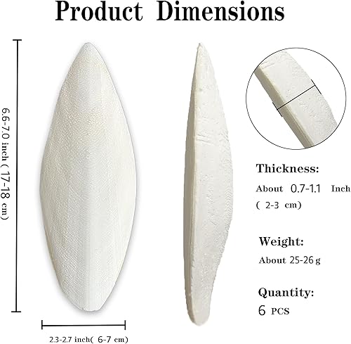 Miniatura 10 de 20 piezas de hueso de sepia de pájaro para periquitos de 4.7 a 5.7 pulgadas para pájaros  100% hueso de sepia natural juguete masticable a granel,